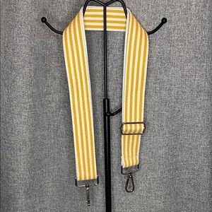Yellow striped Guitar Purse Strap